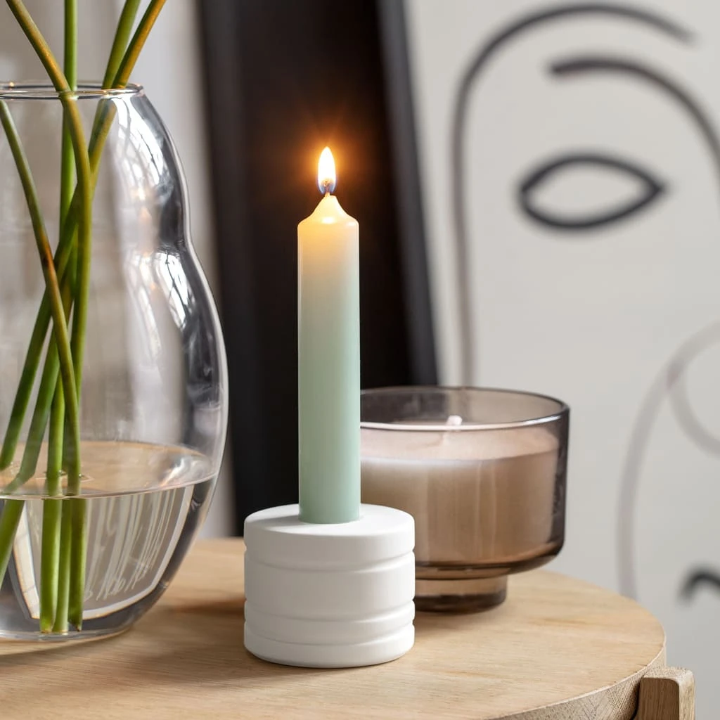 Kerzenhalter Leaf It's My Home In Weiß 4 Kerzenhalter Leaf It's My Home In Weiß – Bild 2