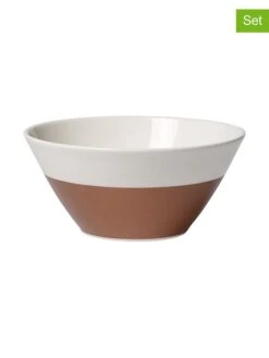Villeroy & Boch 4er-Set: Schalen "Caffè Club" In Kupfer/ Weiß - Ø 15 Cm